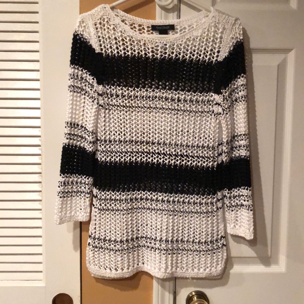 Black and white sweater